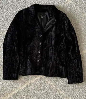 아카이브 블랙 코팅 재킷 테일러드