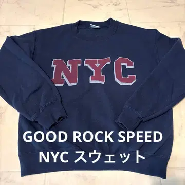 GOOD ROCK SPEED 맨투맨 NYC 네이비