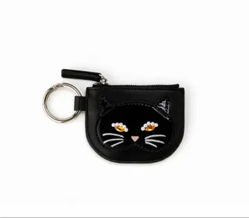 [ 미사용 새상품 ] 캣 모티브 코인 케이스 블랙