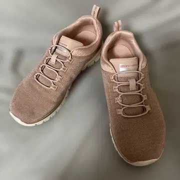 스케쳐스 메모리폼 핑크 라메 슬립온