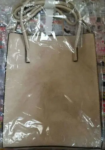 [ 새상품*미개봉 ] 베이지 스웨이드풍 토트백