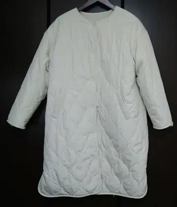 아메리칸 홀릭 리버서블 퀼팅 롱 코트 보아 아이보리 M 새상품급