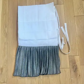 플리츠 밑단 기모노 라메 실버