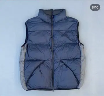 TAION x OOM 다운 베스트 네이비와 그레이 콤비