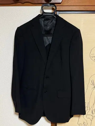 블랙 비즈니스 정장 싱글 브레스트