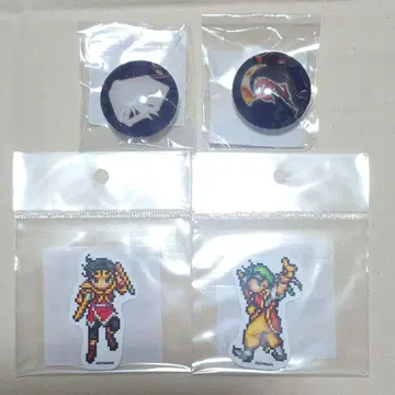 환상수호전 유리 돔 마그넷 스티커 4종 세트