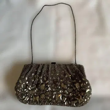 SANI 실버 클러치백