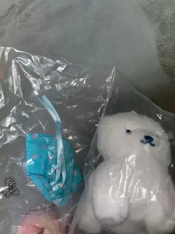 시로쿠마가 있는 생활 아기 시로쿠마 봉제 인형 도트 머리 장식