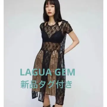 택 포함 새상품 LAGUA GEM FLOR LACE LONG 상의