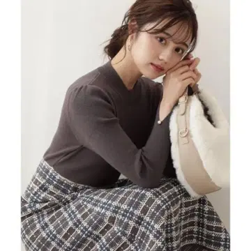 [새상품급] 프로포션 바디 드레싱*체크 니트 도킹 원피스