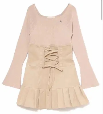 andmary 하이 웨이스트 벨루어 미니 드레스