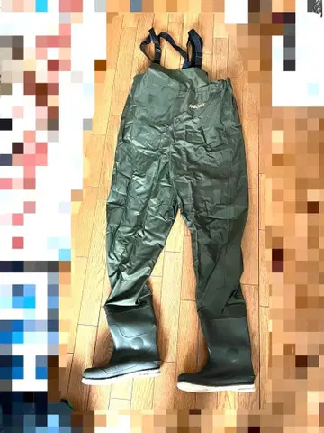 올리브 그린 가슴장화 낚시