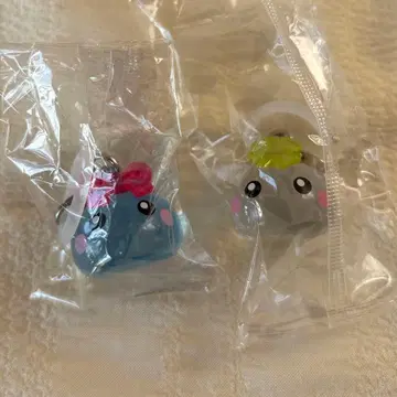 홋페짱 메지루시 액세서리 2개 세트 파랑 화이트 리본 클로버