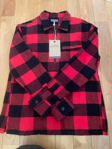LL BEAN SIGNATURE 빨검 체크 플란넬 셔츠