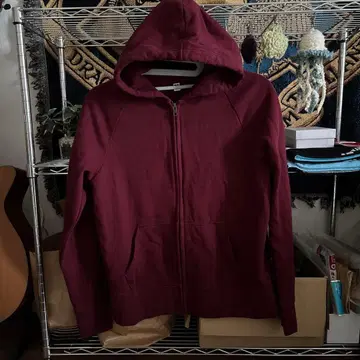 후드 부착 집업 후드티 L