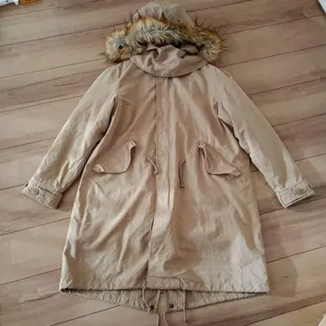 [ 새상품급 ] BACK NUMBER 모즈 코트 퍼 포함 후드