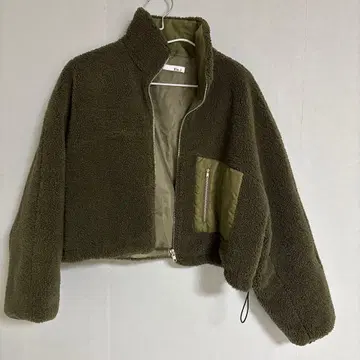 Via.J 플리스 자켓 올리브 그린