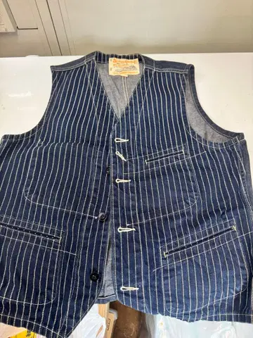 Sugar Cane 스트라이프 베스트 사이즈 42