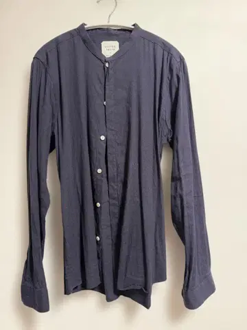 사이즈 3 UNITED TOKYO 네이비 밴드 카라 셔츠