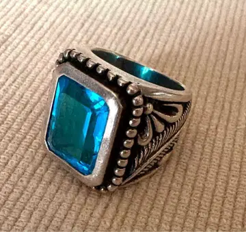 스퀘어 블루스톤 반지 925 사이즈 17호