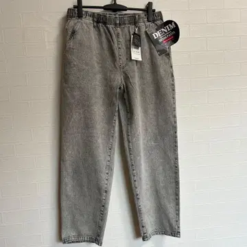 그레이 코튼 100% 데님 팬츠