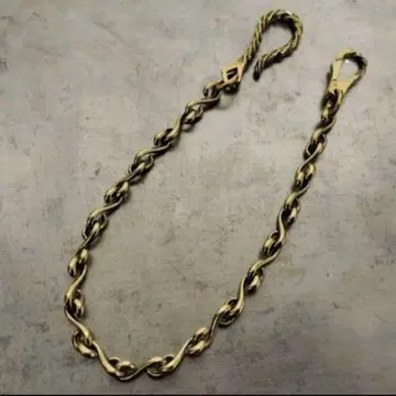 놋쇠 S자 10mm 꼬임 지갑 체인 빈티지 브라스 바이커