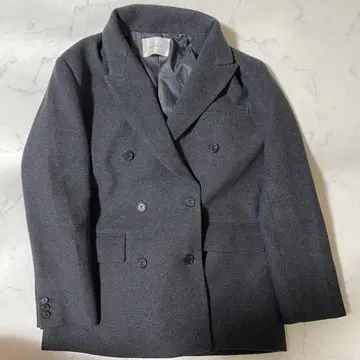 미라 오웬 그레이 더블 하프 코트