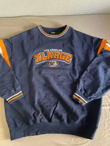 XLARGE 로스앤젤레스 크루넥 트레이닝복 네이비