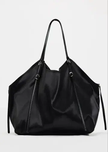 미사용 새상품 택 포함 ZARA 새틴 이펙트 토트백 블랙