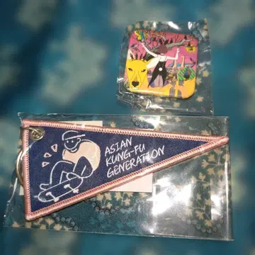 아시안 쿵푸 제너레이션 아지칸 스케이트보드 페넌트 키링 캔 배지