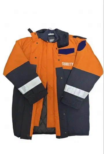 보안 방한 자켓 오렌지 네이비