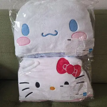 산리오 후드 부착 담요 헬로키티 시나모롤 전 2종 세트