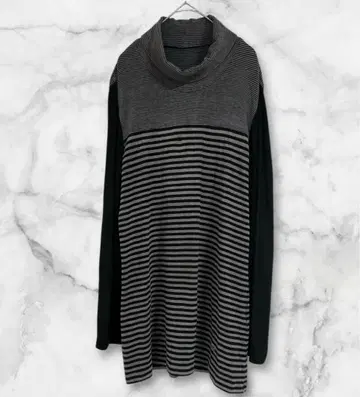 프리마티브 하나에모리 하이넥 스트라이프 긴팔 티셔츠 M