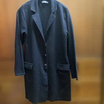 네이비 캐시미어 롱 기장 가디건