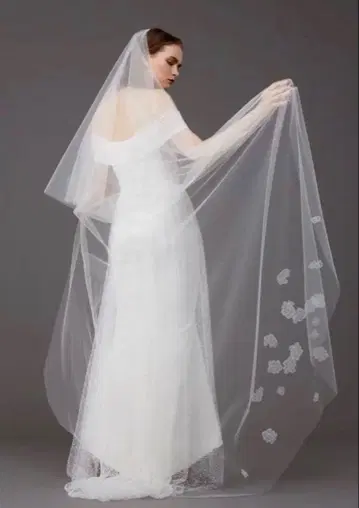 트리트 드레싱 웨딩 베일 나비 베일 (롱)