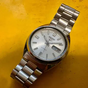 SEIKO 5 자동 시계 실버