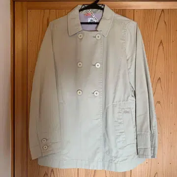 LACOSTE 더블 브레스트 트렌치코트 42 베이지