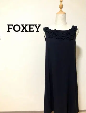 FOXEY NEW YORK 폭시 원피스 드레스 자수 꽃무늬