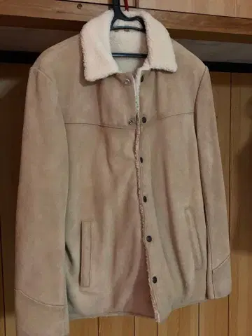 버블 웍스 베이지 스웨이드 자켓 40