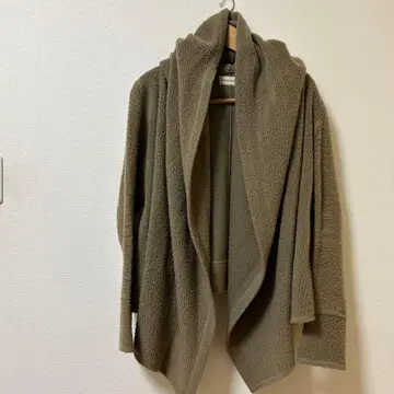 보아 후드 자켓 브라운