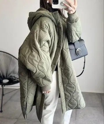 [ andme 퀼팅 롱 코트 ]