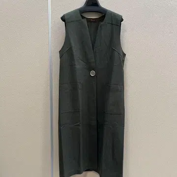 [ 미사용 ] 쿨 카레안 Femicite 롱 베스트 모스그린 38