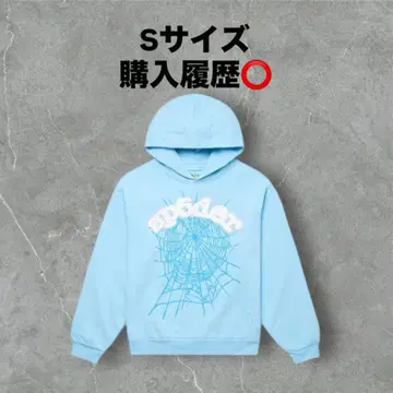 sp5der 스파이더 후드티 스카이블루