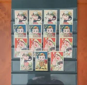 [미국 캐릭터] 미키&베티&뽀빠이 각 5장 세트 쇼와 딱지 멘코 면자