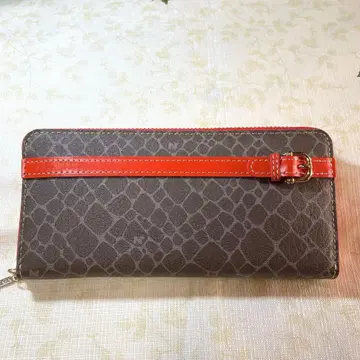 새상품 미사용 NINA RICCI 오렌지 크로커다일 패턴 장지갑