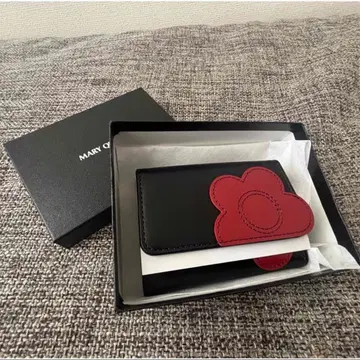 새상품 MARY QUANT 소가죽 하트 인사이드 미니 지갑