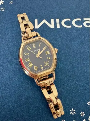 Wicca 골드 네이비 손목시계