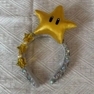 USJ 한정판 스타 스팽글 머리띠 닌텐도 월드 마리오