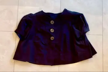 FOXEY 노카라 자켓 38 네이비