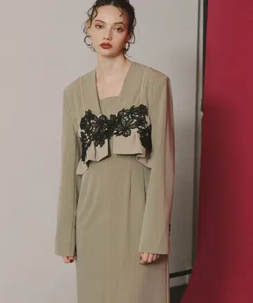 pinstripe tailored bustier dress